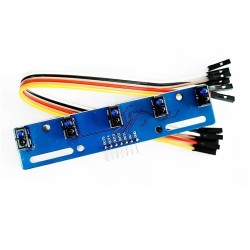 5-kanálová IR Senzorová lišta TCRT5000 pre Arduino